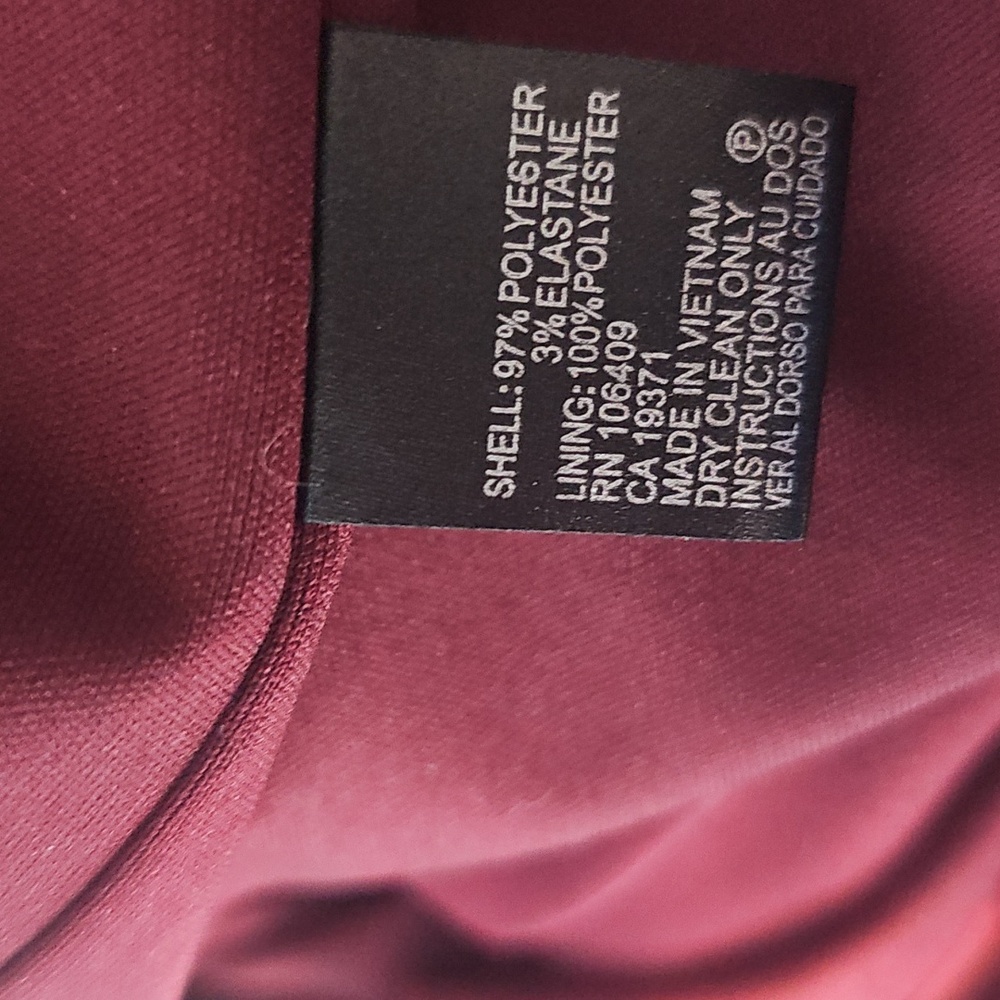 Tahari ASL Size 8 Burgundy Sheath Dress  Day to Night - Picture 8 of 8